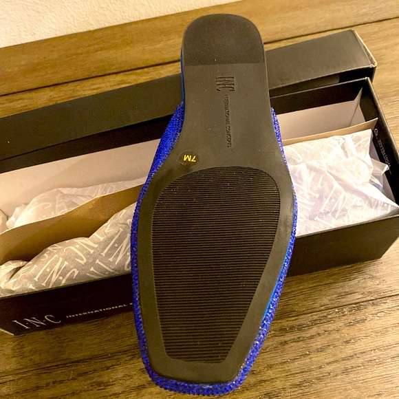 NIB [INC International Concepts] Joslyn Crystal Flat Slide Mules Women’s Sz 7 - Picture 8 of 13